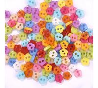 100pcs Mini Buttons Plastic Doll Clothes Round Buckles Buttons For Handmade Cartoon Garment Sewing DIY Craft Needlework(04)