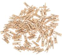 100pcs mini pinces à vêtements en bois inachevées stables durables pinces à linge images