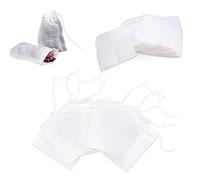 100PCS Morceaux de Papier, sachets filtres à thé Infuseur jetable avec cordon de serrage sac pour infuseur à thé vide pour la cuisine,le thé, le café, le stockage d'épices(6 x 8 cm)