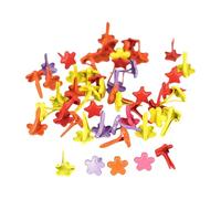 100pcs Multicolor Rond Brads Metal Paper Fasteners Scrapbooking Brads Flower Heart For School Art Artist Card Projet ACCESSOIRES