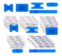 100pcs Multiforme Imperméable Adhésif Bandages, Souple & Respirant Sans Latex Plaies Protection Timbre Métal Détectable Adhésif Bandelettes pour Restauration Industrie Utilisation