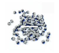 100PCS Mute Button 6 * 6 * 7.3 Silent Switch Wireless Wired Button Switch 6X6X7.3MM NWPNLXEA(Blue button)