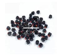100PCS Mute Button 6 * 6 * 7.3 Silent Switch Wireless Wired Button Switch 6X6X7.3MM NWPNLXEA(Red button)