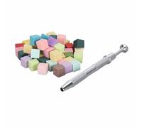 100pcs Nail Art Soft Softge POLYSALLE PORTABLE BLOCK BLOCK TAMPER POLI FILE TOFU CUBES AVEC CLIP POUR LA MANICURE SPONGE BLAGE BLOCKNAIR SPONGE POLI FILENAIL SPONGE BUFFERNAIL