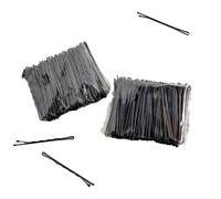 100pcs noirs un mot clip à la mode Multi fonctionnelle Metal One Word Bangs Hairpin For Women Men