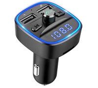 100pcs,Nsmetteur Fm Bluetooth, Kit Bluetooth Voiture Sans Fil Adaptateur ?Metteur Radio Avec Appel Mains Libres Dual Usb(Lampe