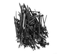 100pcs Nylon Cable Ties Assorted Sizes Car Wire Harness Black Nylon Zip Ties 5 Sizes Auto Electrical Wiring Kit Car Wire Harness Clips 100pcs Mixed Dimensions Nylon Assorted Cable Ties 100pcs 4.8mm to