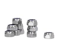 100Pcs Nylon Insert Lock Nut Locknut Stainless Steel Fastener Set Kit for MaintenanceM5