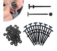 100PCS Nylon Universal Cable Tie Buckle, Collier de Serrage Serre-Câbles Robustes, liens de serrage plastique,UV Resistant Black Cable Ties Tool Accessory for Car Daily Repair, Bumper Retainer Clips