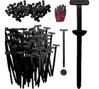 100pcs Nylon Universal Cable Tie Buckles For Car,Reusable Nylon Cable Ties,New Multifunctional Heavy Duty Self Locking Zip Ties Holder, For Car Repairs (50PCS)
