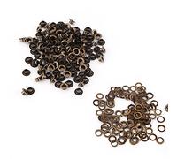 100pcs Oeillets Rivets Creux en Laiton et Fer pour DIY Réparations Oeillet Couture Laiton (4mm)