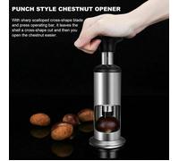 100pcs Ouvre-chataigne eplucheur de noix en acier inoxydable poinçon manuel casse-noisette decortiqueur economis