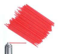 100pcs Pailles de Bombe Aérosol, 12cm Paille d'Extension de Bombe Aérosol de Remplacement Paille de Bouteille Pulvérisation en Plastique Rouge pour Espace Étroit Peinture Nettoyant Lubrifiant