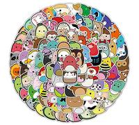 100pcs Paquet d'autocollants mignons, Autocollants en vinyle pour poupées de dessins animés, autocollants imperméables pour bagages d'ordinateurs portables, filles et enfants
