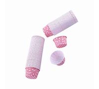 100PCS Parchment Paper Cupcake Liners, Paper Cake Cupcake Liner Case Wrapper Muffin Baking Cup Mini Muffin Pan for Party Wedding (pink polka dots)