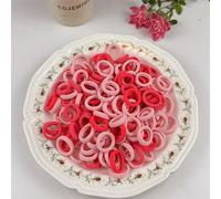 100Pcs Petit Mini Elastique éLastique Cheveux Fille Chouchou Cheveux Fille 2cm Pour Enfants BéBé Filles Rose