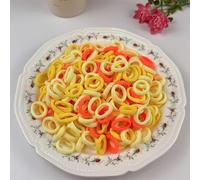 100Pcs Petit Mini Elastique éLastique Cheveux Fille Chouchou Cheveux Fille 2cm Pour Enfants BéBé Filles Orange