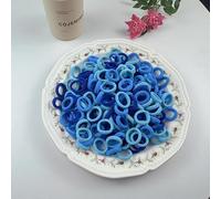 100Pcs Petit Mini Elastique éLastique Cheveux Fille Chouchou Cheveux Fille 2cm Pour Enfants BéBé Filles Bleu