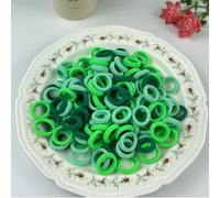 100Pcs Petit Mini Elastique éLastique Cheveux Fille Chouchou Cheveux Fille 2cm Pour Enfants BéBé Filles Vert