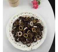 100Pcs Petit Mini Elastique éLastique Cheveux Fille Chouchou Cheveux Fille 2cm Pour Enfants BéBé Filles Brun