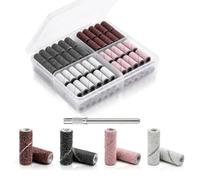 100PCS Petites Bandes de Ponçage pour Ponceuse à Ongles avec Embout Mandrel | 80/120/180/240 Grit Embout Emeri Pour Dépose d'ongles en Gel Acrylique Cuticules, Polissage Préparation des Ongles Naturels