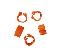 100pcs Pieds Pigeon Anneaux Volaille bandes de jambe 8Mm Pied clip anneau, Orange