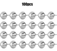 100pcs pieds plats fer argent type champignon DIY sac à main accessoires d'artisanat en cuir