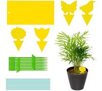 100pcs Pièges à Insectes, Pièges Engluées Autocollants Colle Double-Face Étanche Jaunes pour Jardin Plante Fleur Fruits