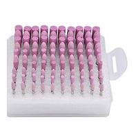 100pcs Pierre à Polir Tête de Meulage Accessoires de Polissage Roue Fraise pour Meuleuse Diamètre de La Tige 3mm Pink