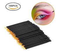 100pcs pinceaux Yeux, Sourcils et Cils jetables Pinceau tête Dure Liquide Pinceau Fard à paupières Eyeliner Pinceau Eyeliner Outil de Maquillage