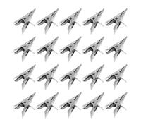 100Pcs Pinces métalliques pour Fleurs de Noël, Mini Pinces en Forme de Bouche Poisson 3 cm pour couronnes Fleurs et décorations d'arbre Noël, Accessoires Poinsettia