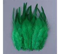 100pcs Plume de Coq Plume pour la Fabrication de Bijoux Rose Montage de Mouches Plumas Robe de Mariée Plumes Décoratives DIY Artisanat-Vert d'herbe, 100pcs