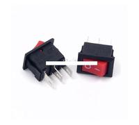 100PCS Power Switch 3 Pin AC 3A 250V 10 * 15mm Red Button Switch ON OFF 10X15MM Rocker Switch NWPNLXEA