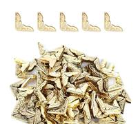 100pcs Protecteurs de Coin de Livre Métal, Vintage Couvre-Coins de Livre Décoratif Protecteur de Bord de Livre de Poche pour Album Photo Cahier Album Menu Dossier de Fichiers (Or)