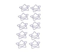 100PCS Purple Five Pointed Star Shaped Paper Clips Lightweight Portable for Office File Classification