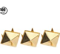 100pcs pyramides carrées punk rivets 4 griffes crampons métalliques pour bracelets chaussures habillées handbaggold 10mm