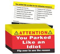 100pcs que vous vous êtes garé comme une mauvaise carte de parking, 3, 5 × 2 pouces de violation humoristique pour des raisons parking pour les voitures, une farce drôle pour les conducteurs e