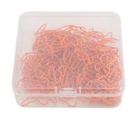 100pcs Rabbit Shaped Paper Clips, Cute Animal Decorative Metal Paperclips, Anti Slip Stainless Steel Bookmark Clips with Storage Box for School Office Notebook (Orange)