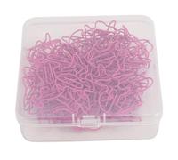 100pcs Rabbit Shaped Paper Clips, Cute Animal Decorative Metal Paperclips, Anti Slip Stainless Steel Bookmark Clips with Storage Box for School Office Notebook (Rose Rouge)