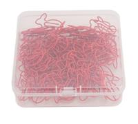 100pcs Rabbit Shaped Paper Clips, Cute Animal Decorative Metal Paperclips, Anti Slip Stainless Steel Bookmark Clips with Storage Box for School Office Notebook (Rouge)