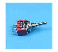 100PCS Red SPDT PCB Terminals Toggle Switch ON ON 6A 125VAC 3A 250VAC Single Pole Switches 6MM 3 Pins NWPNLXEA(ON-ON)
