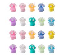 100pcs Résine Mini Ornament Animaux Plantes Slime Charms Ensemble mélangé Artisanat Accessoires bricolage miniature mise en page de scène Micro Décoration de la maison