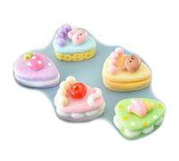 100pcs Résine Mini Ornament Boissons Gâteaux Artisanat Accessoires Slime Charms Ensemble mélangé DIY Miniature Scène Layout Micro Décoration de la maison