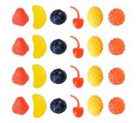 100pcs Résine Mini Ornament Candy Snack Slime Charms Ensemble mélangé Artisanat Accessoires bricolage miniature mise en page de scène Micro décoration de la maison