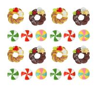 100pcs Résine Mini Ornament Dining Plate Flowerpot Slime Charms Mixed Set Artisanat Accessoires DIY Miniature Scène Layout Micro Décoration de la Maison