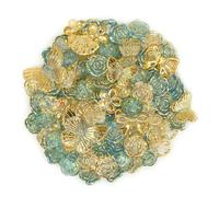 100pcs Résine Mini Ornament Fleurs Alimentaire Slime Charms Ensemble mélangé Artisanat Accessoires bricolage Miniature Scène Layout Micro Décoration de la maison