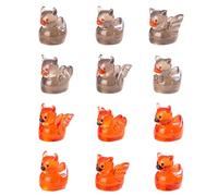 100pcs Résine mini ornement canards oiseaux slime charmes mélangé ensemble artisanat accessoires bricolage miniature scène mise en page micro décoration maison