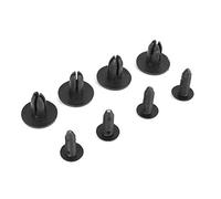 100Pcs Rivet en Plastique, Keenso Rivets Corps de la Carrosserie de Voiture Goupille Rivet Attaches Noir 6mm Trou Bumper Push Pin Clip