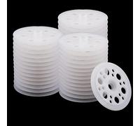 100pcs Rondelles Plates en Plastique de 45mm - Polypropylène et Mousse pour Fixation et Support des Panneaux Isolants
