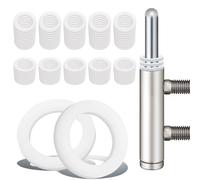 100Pcs Rondelles Pour Gonds de Porte Cache Paumelles Entretoise Plastique 10,2 mm X 15 mm Bague Paumelle Rondelle Nylon Plate Gond pour Portail Exterieur Cache Gond Porte, 1mm 50Pcs & 2mm 50Pcs(Blanc)